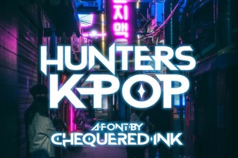Hunters Font: K-Pop Graphic Design Inspiration