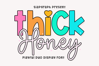 Unleash Creative Projects with the Thick Honey Duo Font