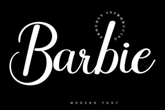 Design Projects Using Barbie's Signature Font