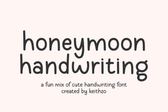 Honeymoon Handwriting Fonts for Your Creative Projects